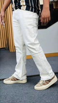 New arrival. 
black & white bootcut jeans.