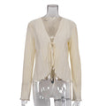 European and American Ins Style 2026 New Summer Sexy Hot Girl Top Slim-fit Horn Long-sleeved Pleated Shirt Women's French Style