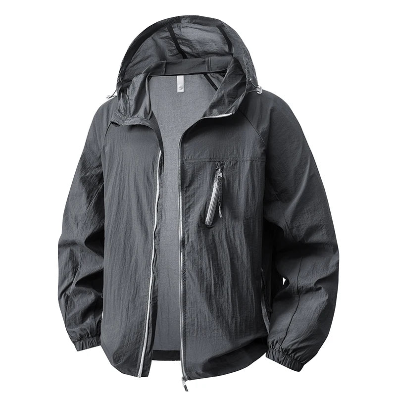 Men UPF50+ Sun Protection Jacket Summer Matching Couples Hooded Sun Shirt Outdoor UV Protectio Breathable Quick Dry Cycling Coat