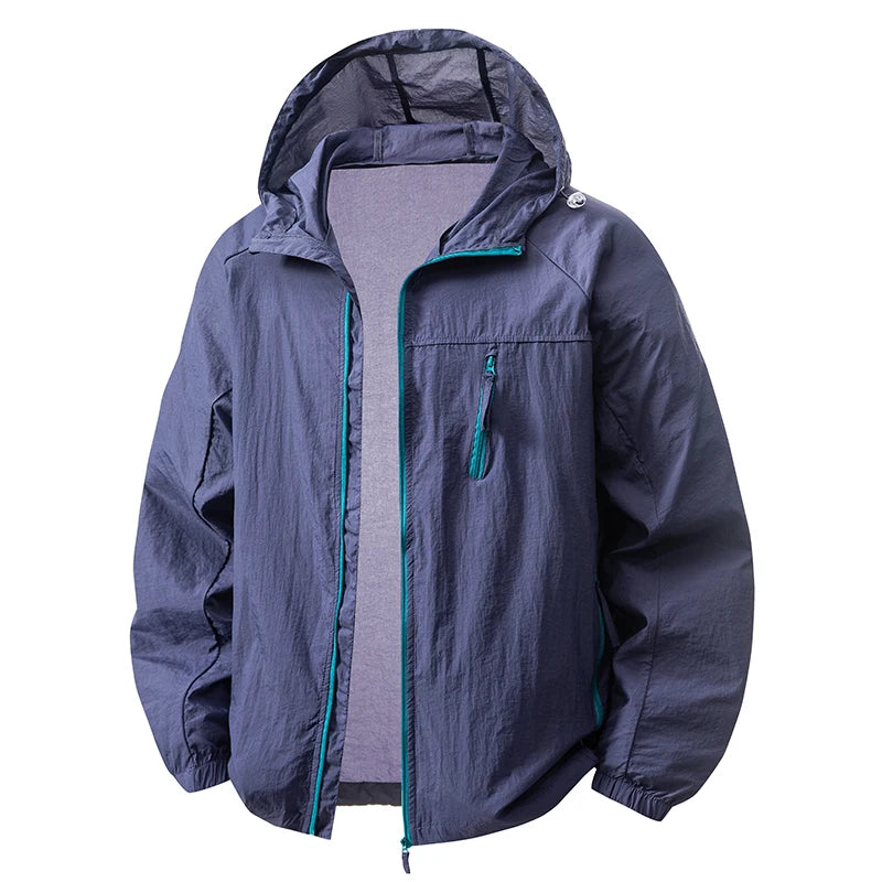 Men UPF50+ Sun Protection Jacket Summer Matching Couples Hooded Sun Shirt Outdoor UV Protectio Breathable Quick Dry Cycling Coat