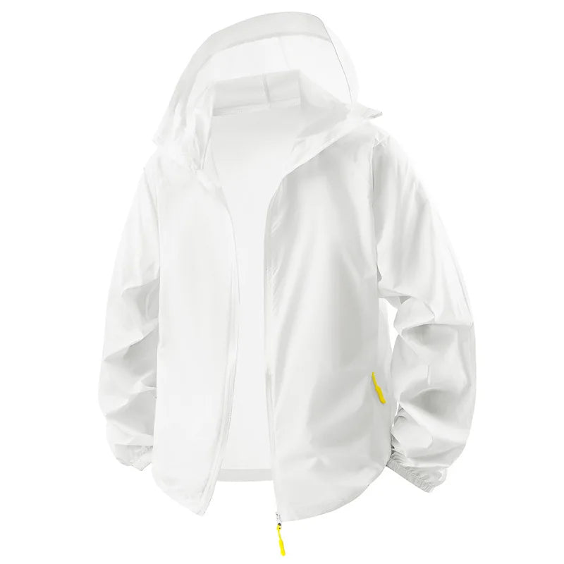 Men UPF50+ Sun Protection Jacket Summer Matching Couples Hooded Sun Shirt Outdoor UV Protectio Breathable Quick Dry Cycling Coat
