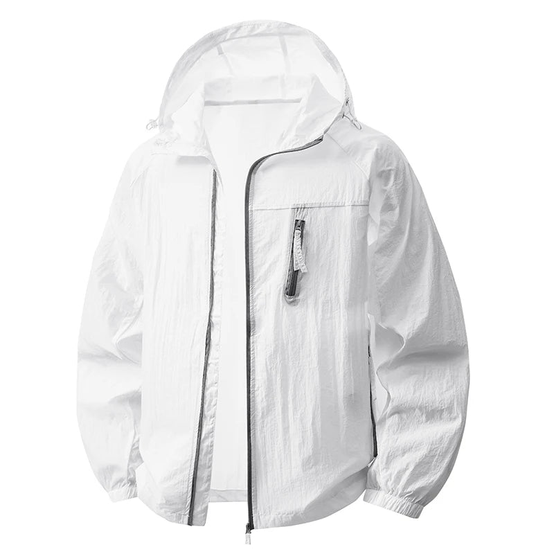 Men UPF50+ Sun Protection Jacket Summer Matching Couples Hooded Sun Shirt Outdoor UV Protectio Breathable Quick Dry Cycling Coat