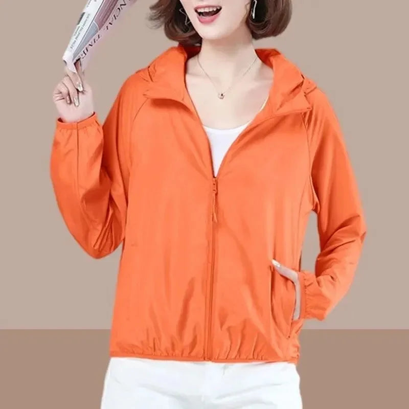 Sun Protection Clothing Women Wear Thin Summer Coat 2023 New Loose Large Casual Breathable Short Jacket Outside Female Tops 4XL