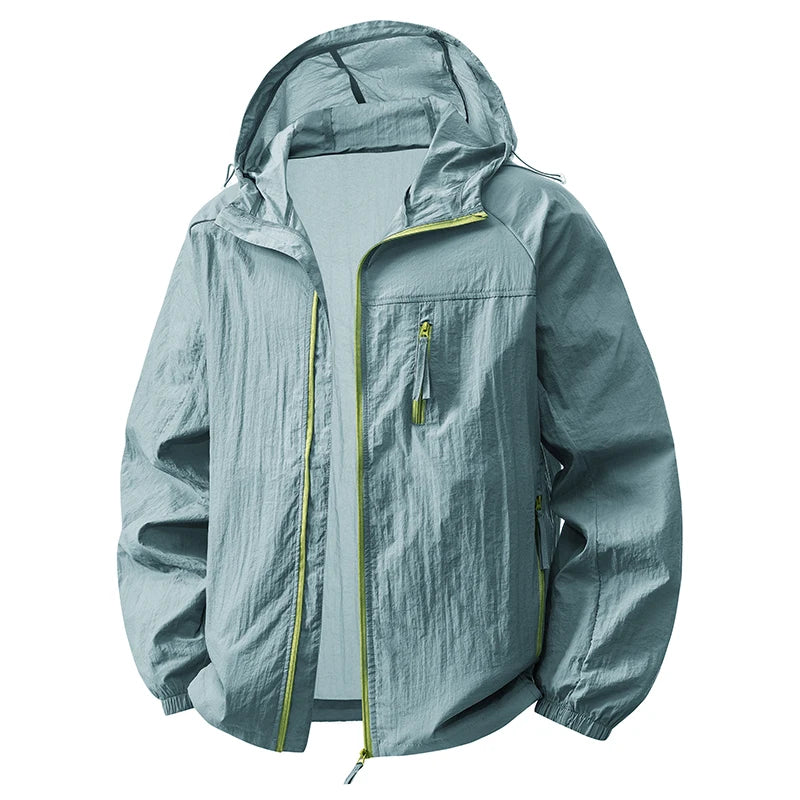 Men UPF50+ Sun Protection Jacket Summer Matching Couples Hooded Sun Shirt Outdoor UV Protectio Breathable Quick Dry Cycling Coat